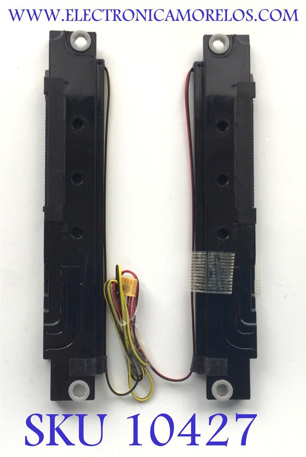 KIT DE BOCINAS (2PZS) PARA MONITOR SAMSUNG / NUMERO DE PARTE BN96-29511H / 6Ω  10W / K88L10SV68 / BN9629511H / 29511H / NUMERO DE PANEL CY-KK043BGAVWH / MODELO LH43PMHP